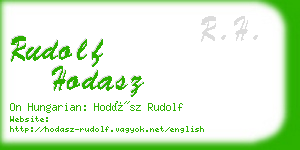 rudolf hodasz business card